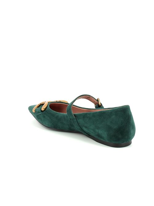 Kiva ballerina da donna in camoscio verde bottiglia BIBI LOU | 576X